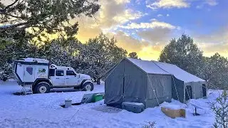 SNOWED IN FOR 3 WEEKS STRAIGHT! - Living Off Grid in a Tent All Winter