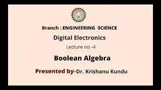 Digital Electronics | Boolean Algebra | AKTU Digital Education