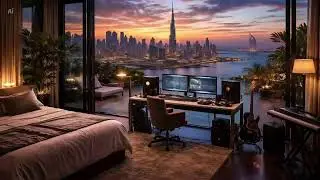 🔴 Luxury Skyline Lofi 🌇 Live Cyberpunk Beats for Chill, Focus & Sleep 🎧✨