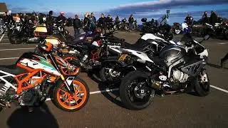 Tuesday night bike meet at Marazion Cornwall.