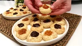 Sadece 10 Dakika | G&Uuml;NLERCE BAYATLAMAYAN MARMELATLI KURABİYE #edamutfakta