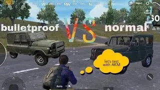 Pubg mobile Bulletproof UAZ Vs normal car armour test with AKM!