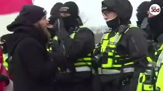 Freedom Convoy: Police start to clear protesters blocking US-Canada border- News 360 Tv