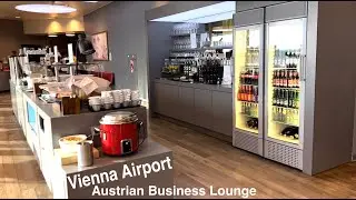 Vienna International Airport Austrian Business Lounge - международный аэропорт Вена бизнес зал обзор