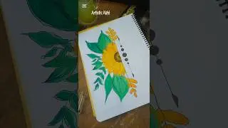 Sunflower Painting. #art #drawing #artist #painting #artisanatakhi #shorts #shortvideo