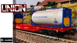 Produktpräsentation: B Models Containertragwagen Sgns mit 20 Fuß Standardcontainer - Spur H0 - 1:87