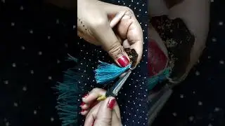 #trainding raisin #ghungroo beads &silk thread #key ring making at home 🥰