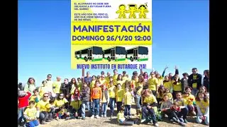 Concentración por un nuevo instituto Butarque Villaverde (26-01-2020)