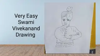 Easy Swami Vivekananda Drawing step by step for beginners | Youth Day Drawing 