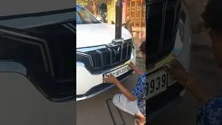 New Mahindra XUV 700 AX7L Number plate with Frame Instalation #kanchicardecors #trendingreels #short