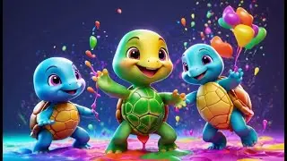 Four Baby Turtles Say Colors Aloud | Fun Color Learning Song + More Nursery Rhymes