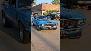 1970 Ford Mustang Boss 302 Blue Classic Car Drive By Engine Sound Saint Clair Shores Michigan 2023