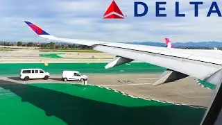 Delta Air Lines Airbus A350-900 Takeoff from Los Angeles (LAX)