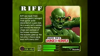 Army Men: Sarge's Heroes - Characters Bios (PS1)