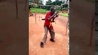 Funny african old man after watching a Bruce Lee  FILM , 2018
