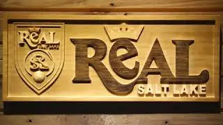 Real Salt Lake Wood Sign   Legacy Edition