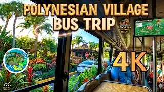 Disney bus ride to the Polynesian Village Resort For Dinner | 4K | Disney World 2023 #disney
