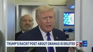 Trump's racist post about Obamas is deleted