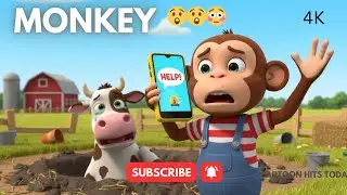 Monkey on Tractor 🚜 | Jungle Rescue CartoonHashtags:#MonkeyCartoon #KidsStoryHindi #JungleRescue