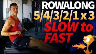 15mins x 3 Indoor Rowing Machine Workout - Split into 5/4/3/2/1mins increasing pace - 10KW4S5