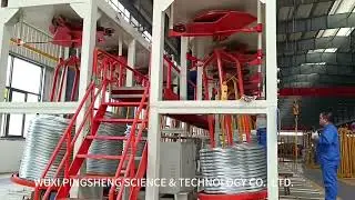 Inverted vertical rosette take-up unit for galvanizing line