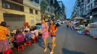 🇲🇲 MYANMAR People&rsquo;s Life In A Lively Neighborhood - Street Food & Wet Market Vibe YANGON