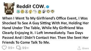 When I Went To My Girlfriend’s Office Event, I Was Shocked To See A Guy Sitting With Her...