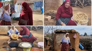 البادية في أجمل صورها لالة نجية دارت الروينة ومي هموشة طيبت لمسمن على الكانون