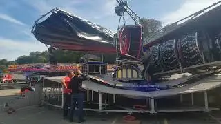 KEFFORDS GHOST TRAIN PULLING INTO TAVISTOCK FAIRGROUND