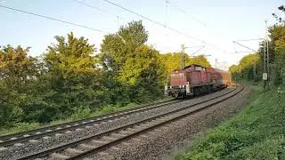 BR 294 mit &Uuml;bergabezug SCH&Ouml;NER DIESEL SOUND in Stuttgart