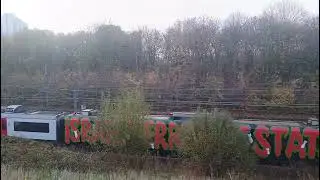 @Ghentizm Free Palestine❤️ #paintedtrains #trainart #traingraffiti #graffitiontrains #trainwriting