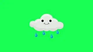 Rain Cloud Green Screen  🌦 ❤