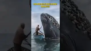 Kind Man Removing Barnacles From Dolphin#shorts