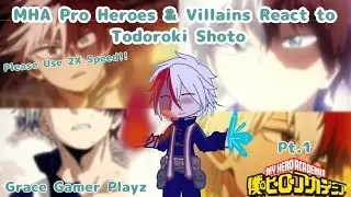 MHA Pro Heroes & Villains React To Shoto Todoroki||USE 2X SPEED||Grace gamer playz||My Hero Academia