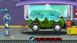 Kids Car Wash: Workshop Garage | Wash Green Van