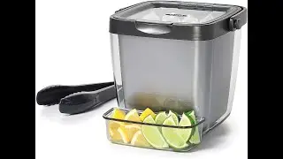 OXO Good Grips Double Wall Ice Bucket with Tongs and Garnish Tray,Gray #ytshorts