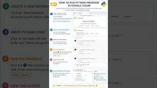 How to Run Python Program in Google colab