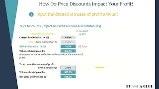 Impact of Price Discounts on Profit and Profitability - Excel calculation tool (fully customized)
