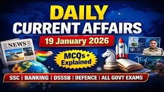 DAILY CURRENT AFFAIRS in 10 minutes | 19 JANUARY 2026 | NO JOB FEAR, WHEN FOBS IS HERE!