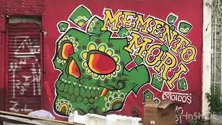 Memento Mori da Caveira verde mexicana #Grafitti #Mexico #Muralismo #ArteUrbana #Artist #Urban #City
