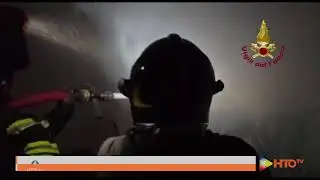 Vigili del Fuoco - Rimini - incendio nell'ex macello pubblico in via Dario Campana - www.HTO.tv