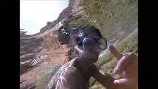 Snorkelling in the northern part of Ag. Gordios, Corfu.