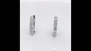 18kt white gold diamond earrings