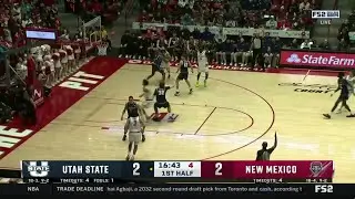 HIGHLIGHTS: Utah State at New Mexico Men's Basketball 2/4/2026