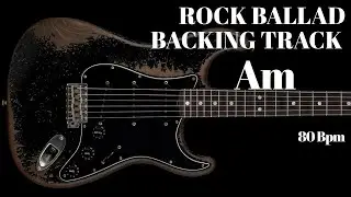 Slow Blues Guitar Backing Track in Am　BPM 80