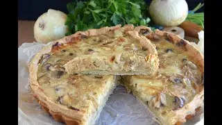 👌 TARTA SALADA DE CEBOLLAS CHAMPIÑONES Y QUESO