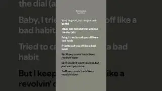 Revolving door - Tate McRae (Lyrics)