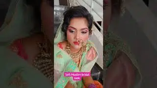 soft muslim bridal look.#framing the canvas beauty studio and academy.# hd look.# full cut crease.