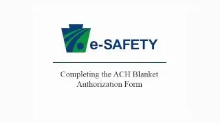 e-SAFETY ACH Authorization