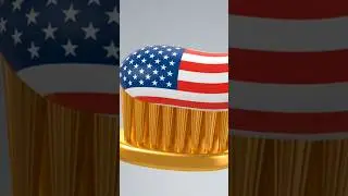 USA Flag Toothpaste Design😱#usa #usashorts #american #amazing #facts